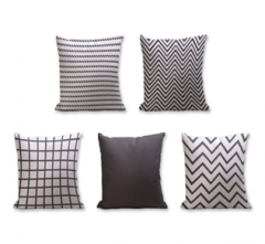 Set of 5 Cushion Cover - 50% Cotton 50% Polyester- 45x45cm (each)-102