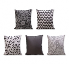 Set of 5 Cushion Cover - 50% Cotton 50% Polyester- 45x45cm (each)-105