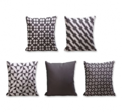 Set of 5 Cushion Cover - 50% Cotton 50% Polyester- 45x45cm (each)-113