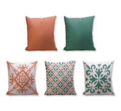 Set of 5 Cushion Cover - 50% Cotton 50% Polyester- 45x45cm (each)-116