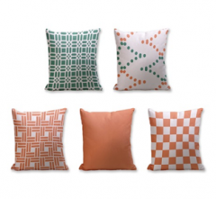 Set of 5 Cushion Cover - 50% Cotton 50% Polyester- 45x45cm (each)-138