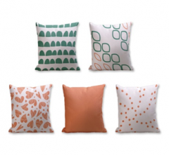 Set of 5 Cushion Cover - 50% Cotton 50% Polyester- 45x45cm (each)-139