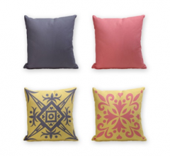 Set of 4 Cushion Cover - 50% Cotton 50% Polyester- 45x45cm (each) -145