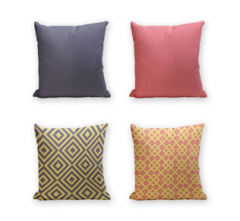 Set of 4 Cushion Cover - 50% Cotton 50% Polyester- 45x45cm (each) -150