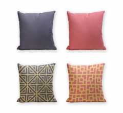 Set of 4 Cushion Cover - 50% Cotton 50% Polyester- 45x45cm (each) -153