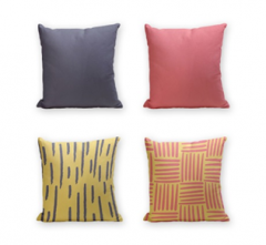 Set of 4 Cushion Cover - 50% Cotton 50% Polyester- 45x45cm (each) -155