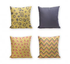 Set of 4 Cushion Cover - 50% Cotton 50% Polyester- 45x45cm (each) -161