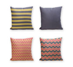 Set of 4 Cushion Cover - 50% Cotton 50% Polyester- 45x45cm (each) -162
