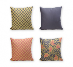 Set of 4 Cushion Cover - 50% Cotton 50% Polyester- 45x45cm (each) -164