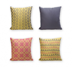 Set of 4 Cushion Cover - 50% Cotton 50% Polyester- 45x45cm (each) -165