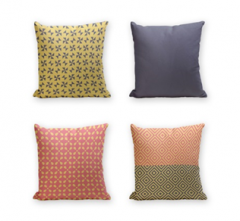 Set of 4 Cushion Cover - 50% Cotton 50% Polyester- 45x45cm (each) -166
