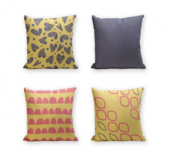 Set of 4 Cushion Cover - 50% Cotton 50% Polyester- 45x45cm (each) -168