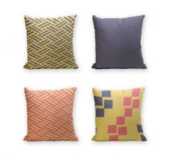 Set of 4 Cushion Cover - 50% Cotton 50% Polyester- 45x45cm (each) -169