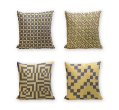 Set of 4 Cushion Cover - 50% Cotton 50% Polyester- 45x45cm (each) -172