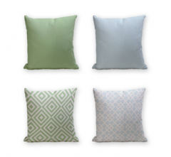 Set of 4 Cushion Cover - 50% Cotton 50% Polyester- 45x45cm (each) -179