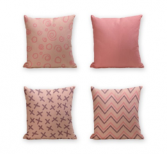 Set of 4 Cushion Cover - 50% Cotton 50% Polyester- 45x45cm (each) -219