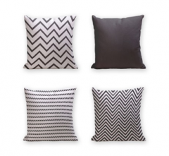 Set of 4 Cushion Cover - 50% Cotton 50% Polyester- 45x45cm (each) -247