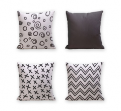 Set of 4 Cushion Cover - 50% Cotton 50% Polyester- 45x45cm (each) -248