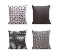 Set of 4 Cushion Cover - 50% Cotton 50% Polyester- 45x45cm (each) -253