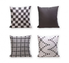 Set of 4 Cushion Cover - 50% Cotton 50% Polyester- 45x45cm (each) -254