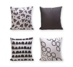 Set of 4 Cushion Cover - 50% Cotton 50% Polyester- 45x45cm (each) -255