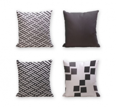 Set of 4 Cushion Cover - 50% Cotton 50% Polyester- 45x45cm (each) -256