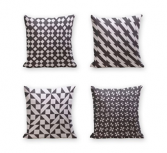 Set of 4 Cushion Cover - 50% Cotton 50% Polyester- 45x45cm (each) -258
