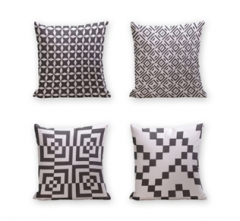 Set of 4 Cushion Cover - 50% Cotton 50% Polyester- 45x45cm (each) -259