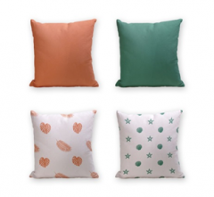 Set of 4 Cushion Cover - 50% Cotton 50% Polyester- 45x45cm (each) -273