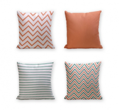 Set of 4 Cushion Cover - 50% Cotton 50% Polyester- 45x45cm (each) -276