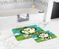 Bath Mat (2 pieces) Non-Slip - 50x80cm + 50x45cm -0