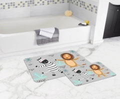 Bath Mat (2 pieces) Non-Slip - 50x80cm + 50x45cm -35