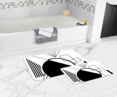 Bath Mat (2 pieces) Non-Slip - 50x80cm + 50x45cm -126