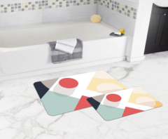 Bath Mat (2 pieces) Non-Slip - 50x80cm + 50x45cm -131