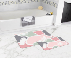 Bath Mat (2 pieces) Non-Slip - 50x80cm + 50x45cm -135