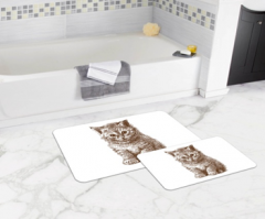 Bath Mat (2 pieces) Non-Slip - 50x80cm + 50x45cm -140