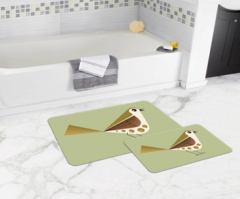 Bath Mat (2 pieces) Non-Slip - 50x80cm + 50x45cm -150