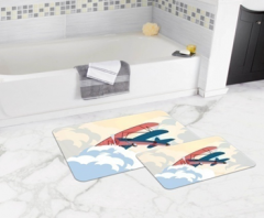 Bath Mat (2 pieces) Non-Slip - 50x80cm + 50x45cm -225