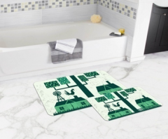 Bath Mat (2 pieces) Non-Slip - 50x80cm + 50x45cm -319