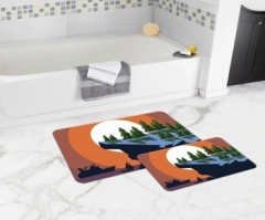 Bath Mat (2 pieces) Non-Slip - 50x80cm + 50x45cm -334