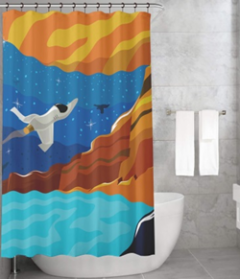 Bonamaison Shower Curtain, Size: 155x220 cm-123