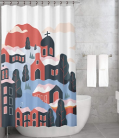 Bonamaison Shower Curtain, Size: 155x220 cm-129