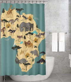 Bonamaison Shower Curtain, Size: 155x220 cm-176