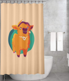 Bonamaison Shower Curtain, Size: 155x220 cm-184