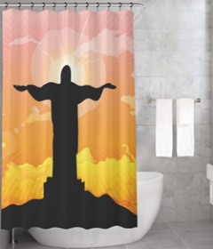 Bonamaison Shower Curtain, Size: 155x220 cm-202