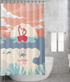 Bonamaison Shower Curtain, Size: 155x220 cm-296