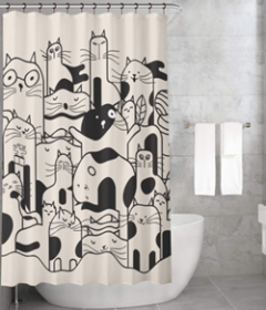 Bonamaison Shower Curtain, Size: 155x220 cm-334