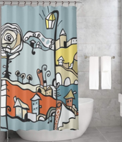 Bonamaison Shower Curtain, Size: 155x220 cm-336