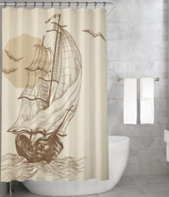 Bonamaison Shower Curtain, Size: 155x220 cm-337