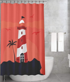 Bonamaison Shower Curtain, Size: 155x220 cm-380